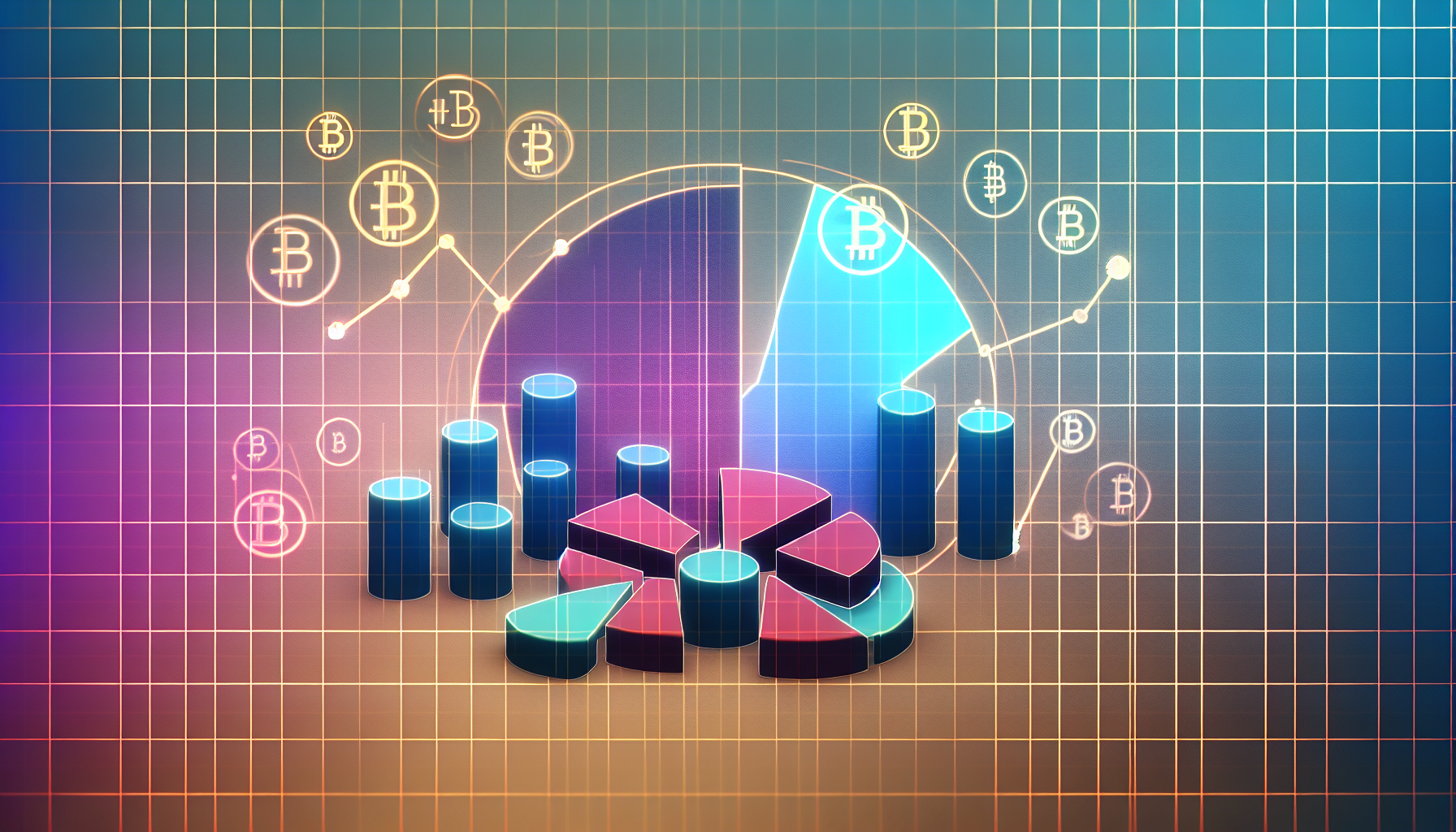un gráfico que muestra un portafolio cripto diversificado, donde se distribuyen activos en diferentes sectores como DeFi, Layer 1 y stablecoins, comparado con otro centrado solo en Bitcoin y Ethereum.