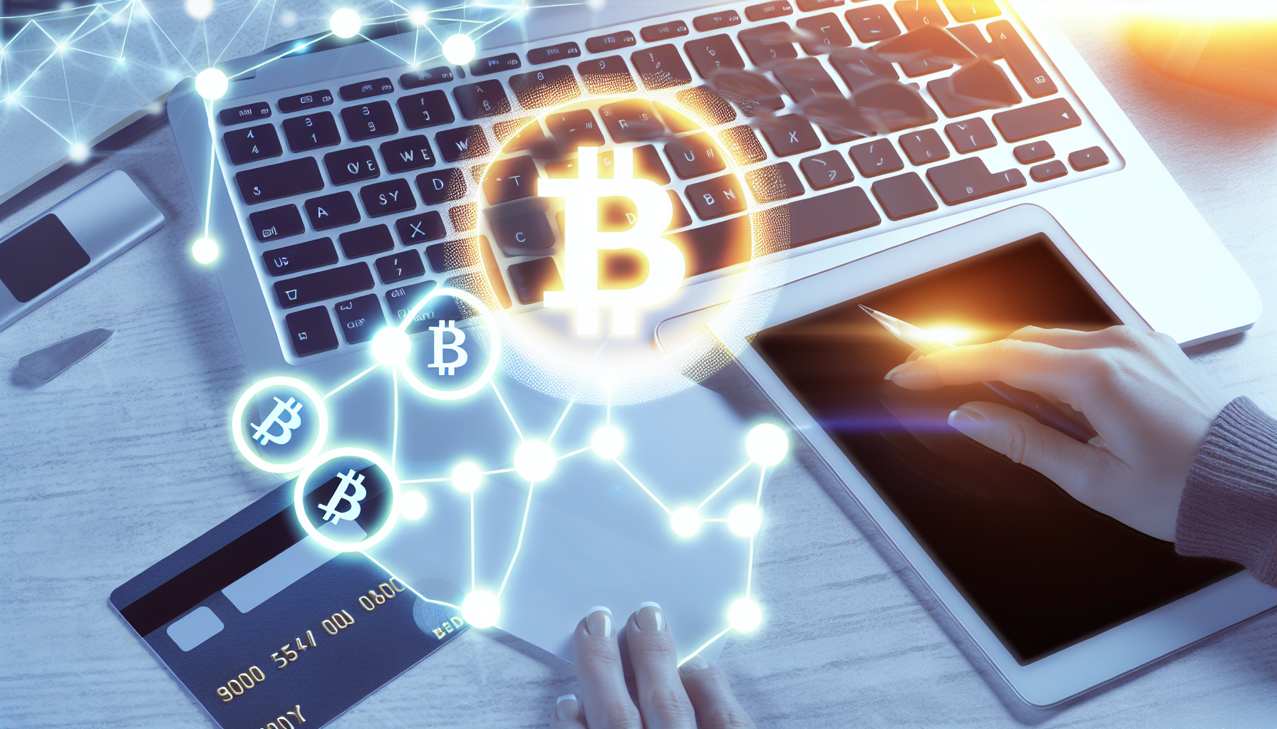 un flujo visual con los pasos desde la elección de una plataforma, el registro, verificación de identidad, selección del método de pago y compra final de Bitcoin.